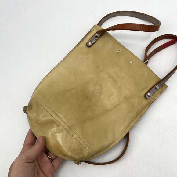 by elke tan leather crossbody satchel purse - Picture 3 of 5